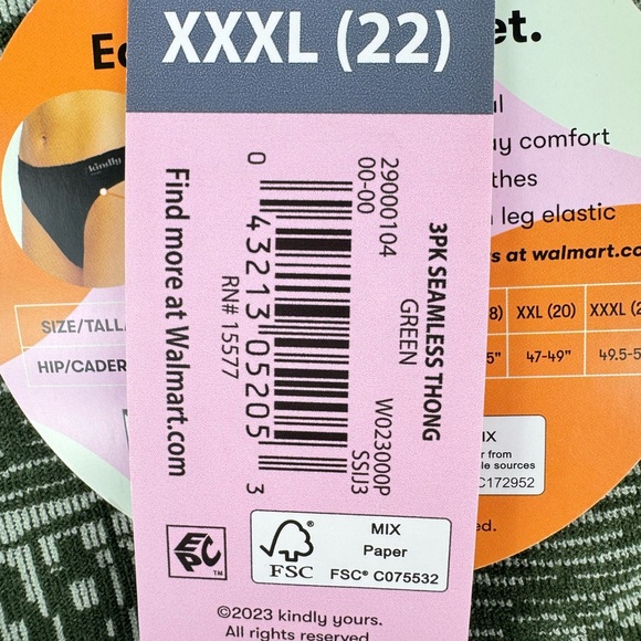 NWT Kindly Seamless 3 Pack Thongs - XXXL (22) - Picture 8 of 11